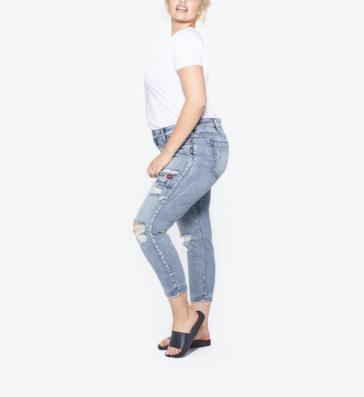 Elyse Slim Crop Medium Wash, , hi-res image number 3
